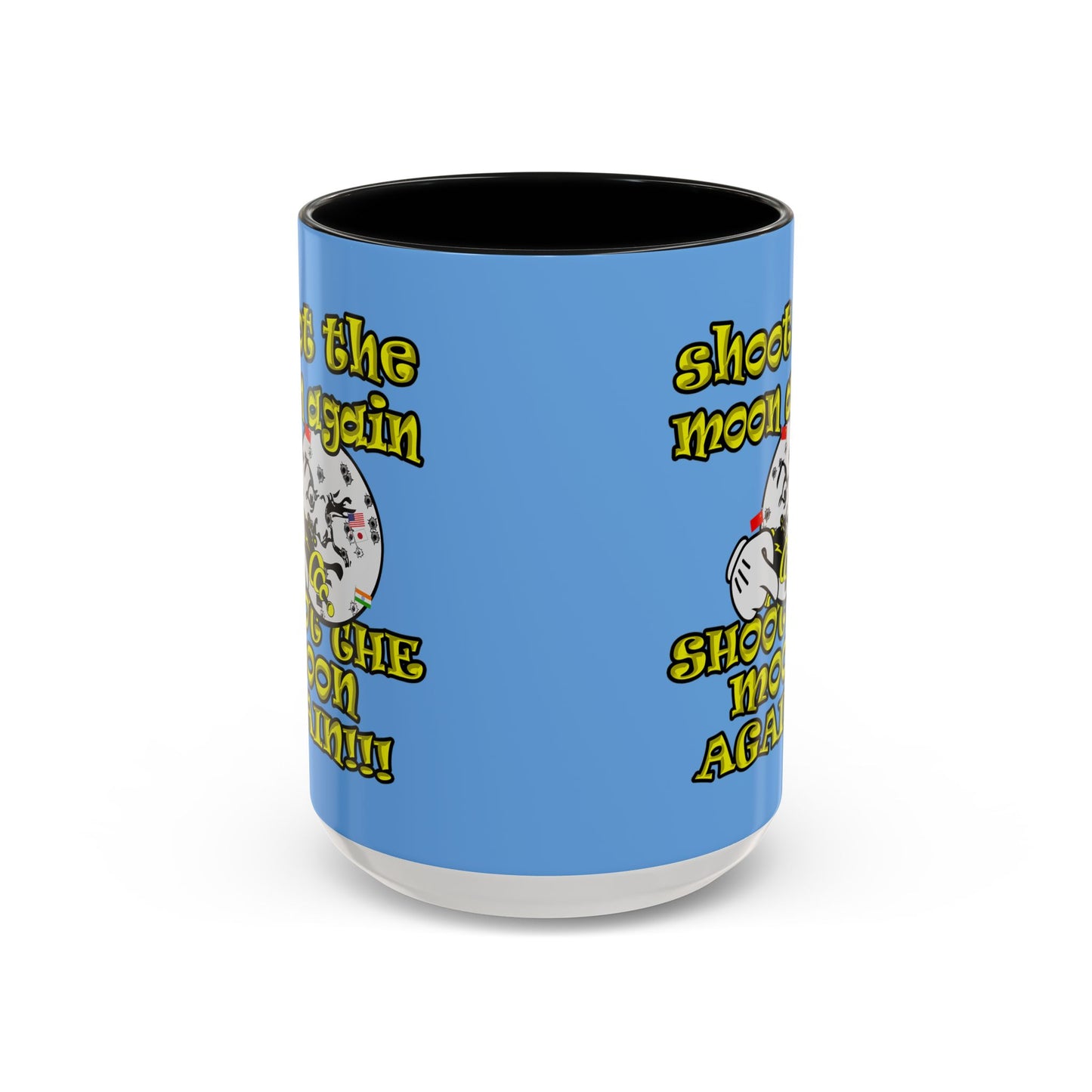 shoot the moon again - Accent Mug (light blue)