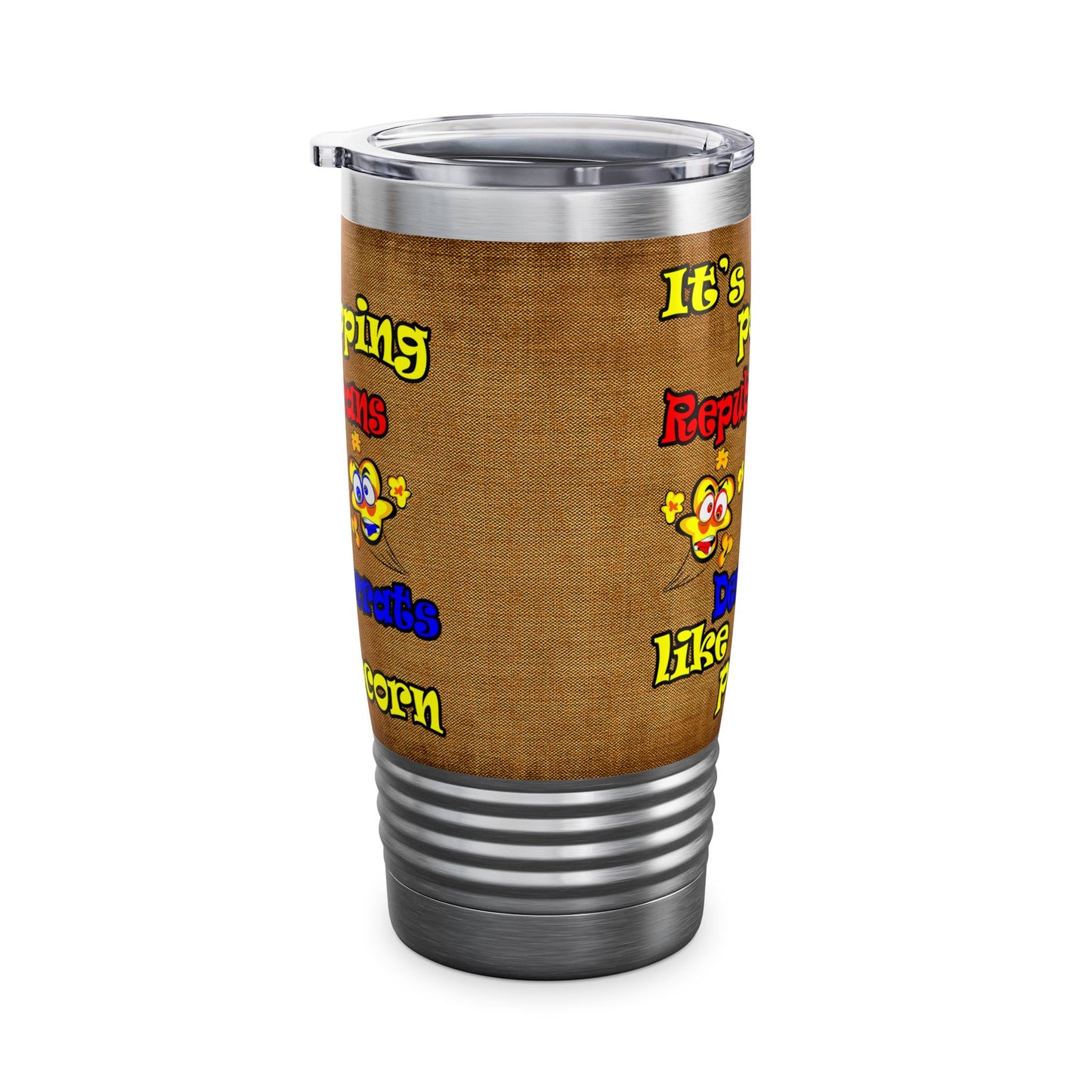 popping like popcorn - Ringneck Tumbler, 20oz (brown papyrus)