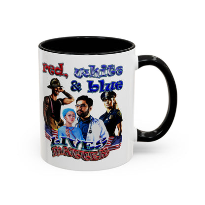 rw&b lives matter - Accent Mug (white)
