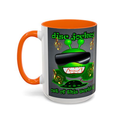 disc jockey - Accent Mug (grey-light grey)