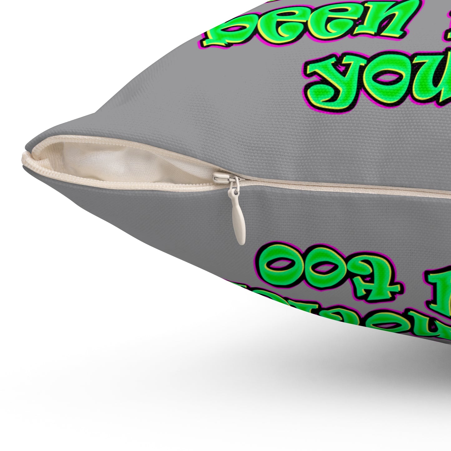 noticed you noticing - Spun Polyester Square Pillow - (grey)