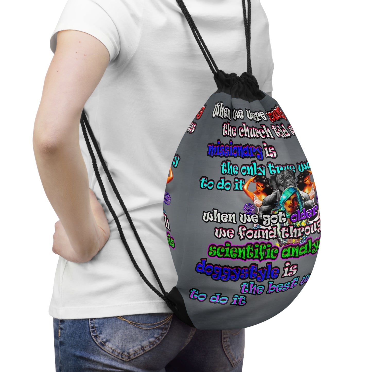 doggystyle - Drawstring Bag (grey-light grey)