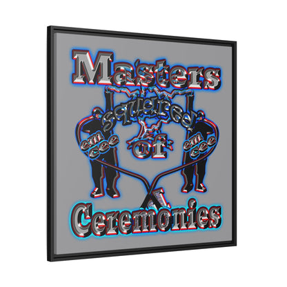 em cee squared - framed canvas art (grey)