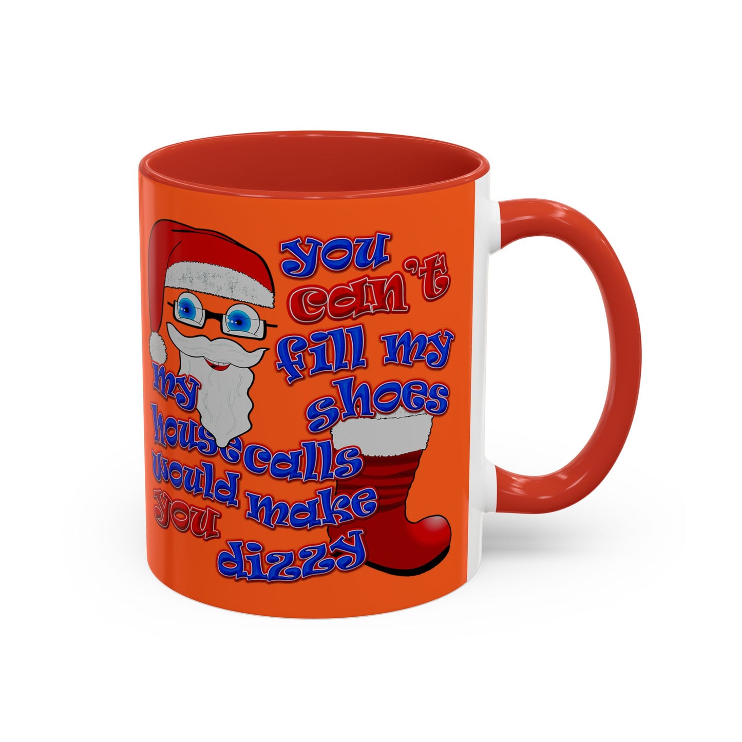santa's shoes - Accent Mug (orange)