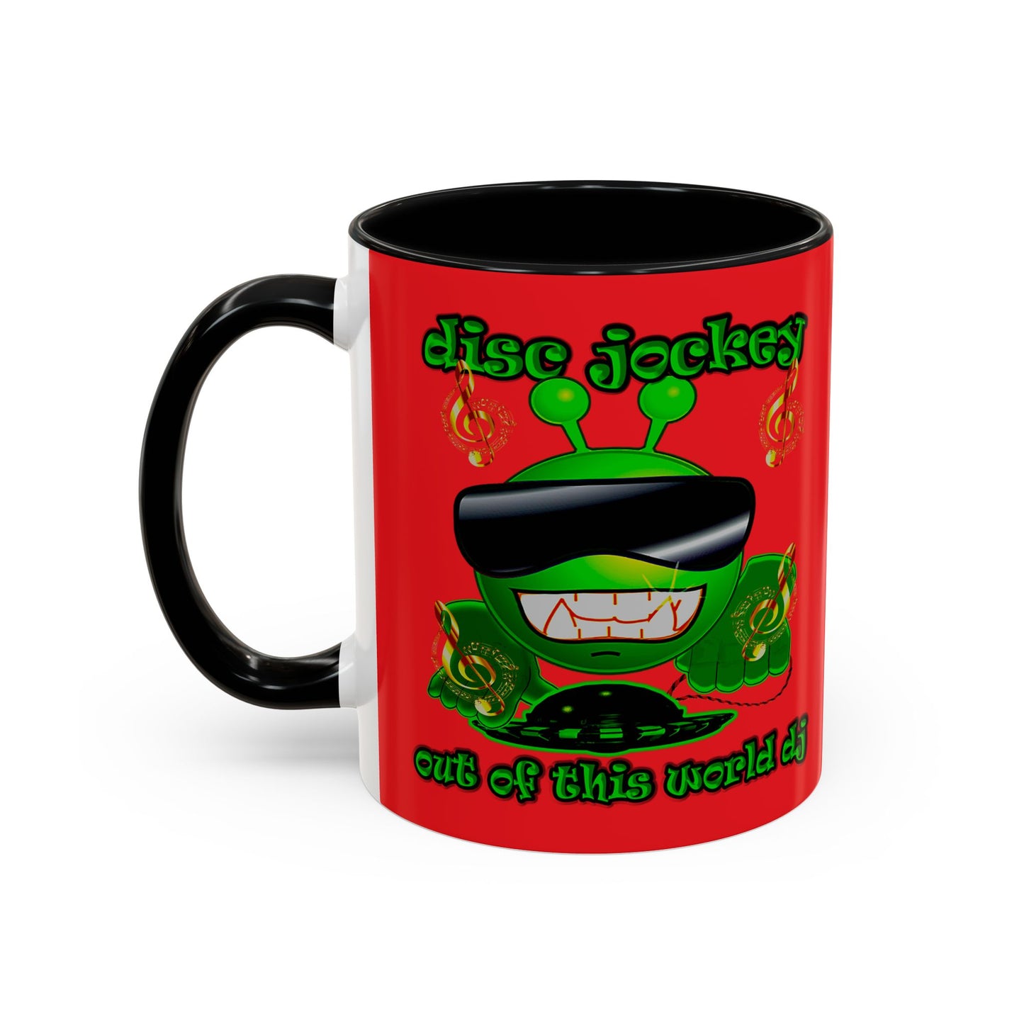 disc jockey - Accent Mug (red)