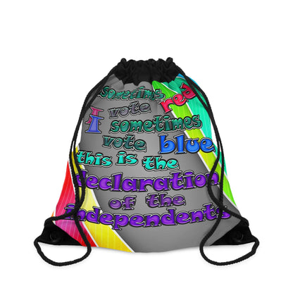 declaration of the independents - Drawstring Bag (rainbow split)
