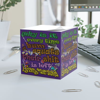 the bum's shit - note cube (purple)