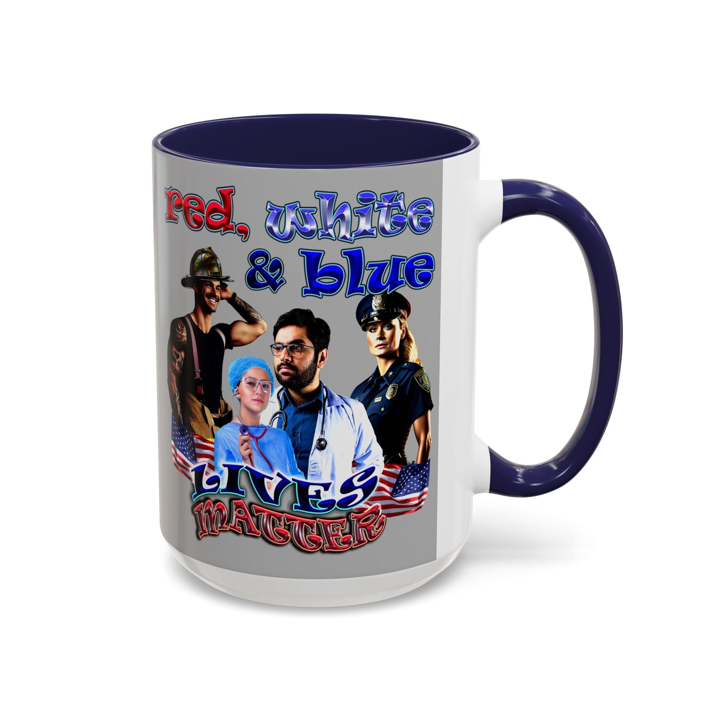 rw&b lives matter - Accent Mug (light grey)