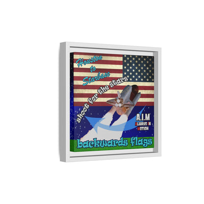 shoot for the stars - framed canvas art ('snoops' background)