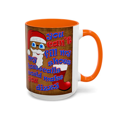 santa's shoes - Accent Mug (brown papyrus)