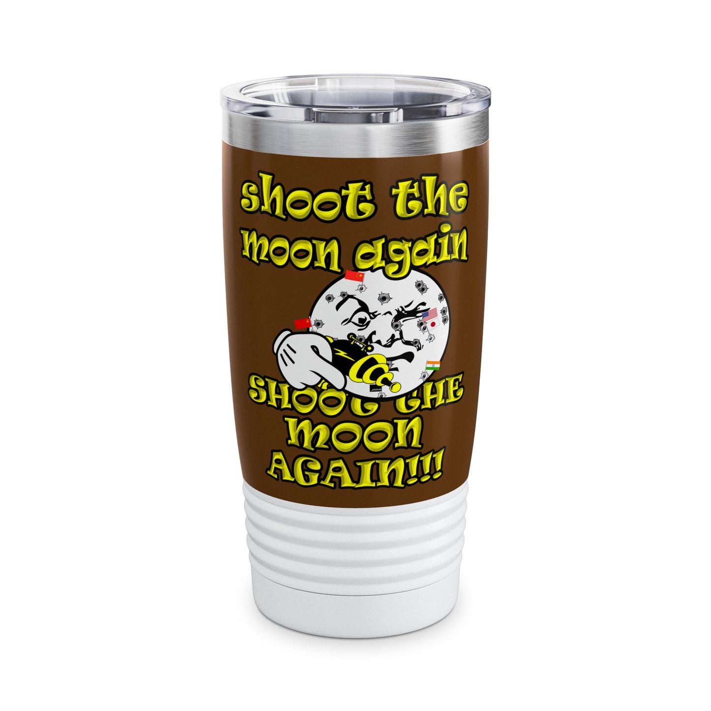 shoot the moon again - Ringneck Tumbler, 20oz (brown)