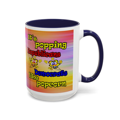 popping like popcorn - Accent Mug (color blur)