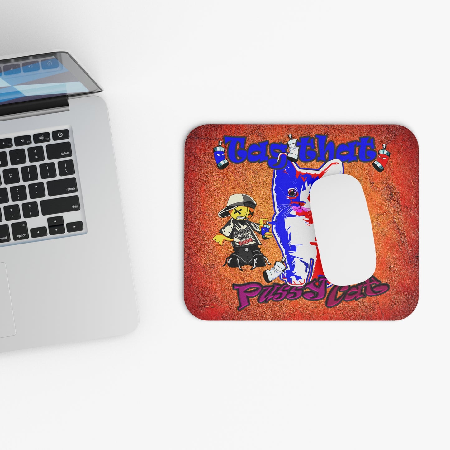 tag that - Mouse Pad (Rectangle) (burnt orange)