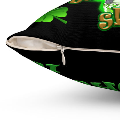 celtics logo - Spun Polyester Square Pillow - (black)
