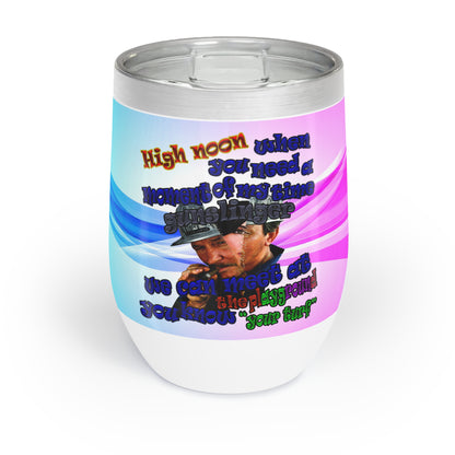 high noon - Chill Wine Tumbler (light blue-pink wave)