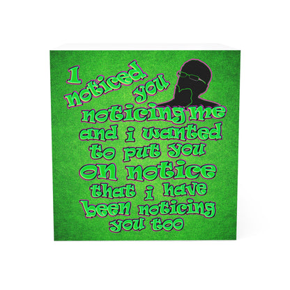 noticed you noticing - note cube (green turf)