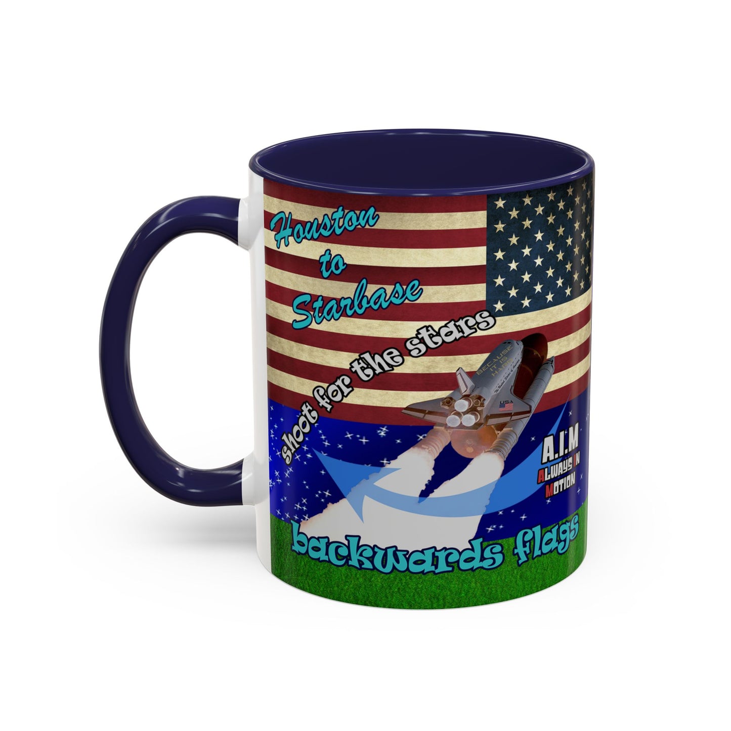 shoot for the stars - Accent Mug ('snoops' background)