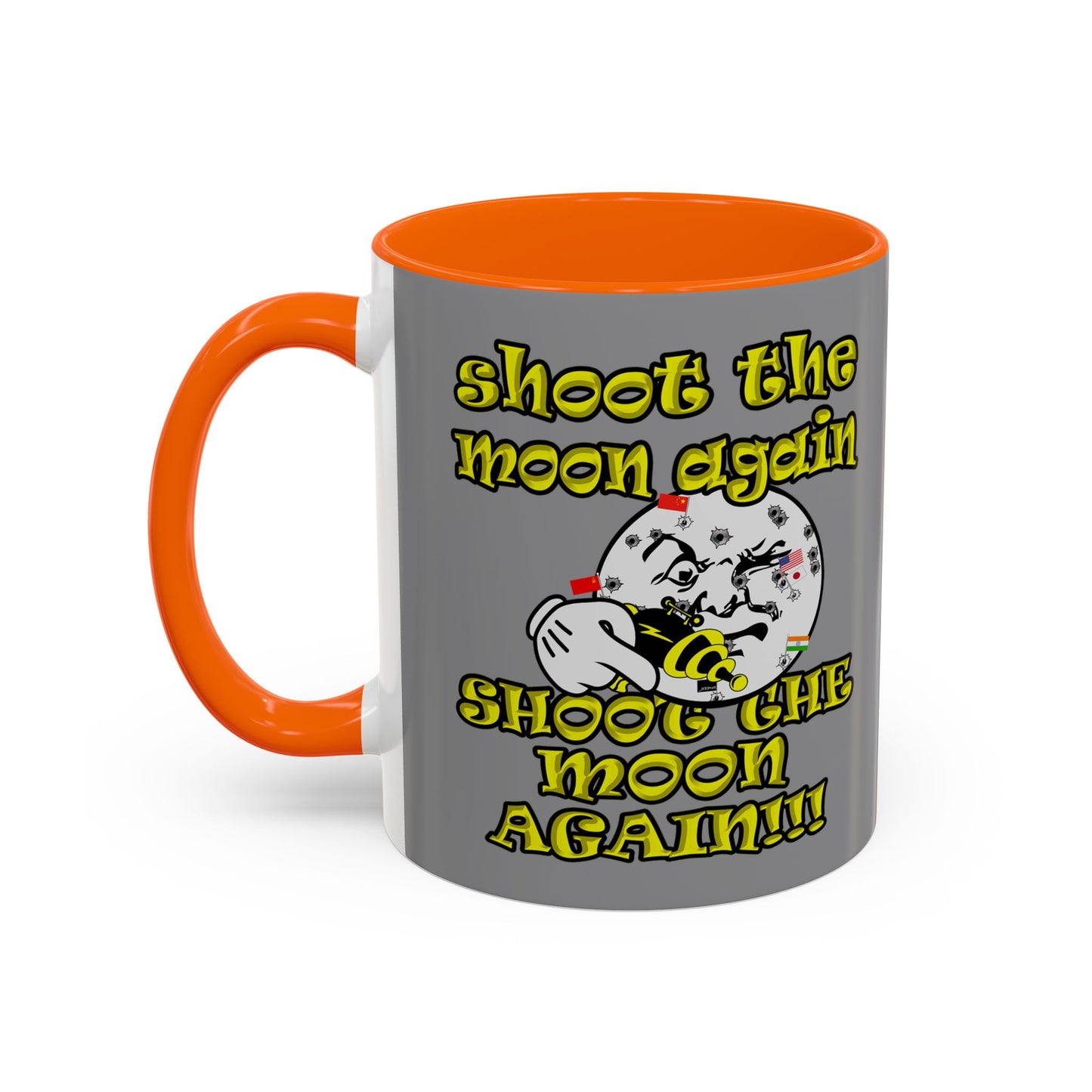 shoot the moon again - Accent Mug (grey)