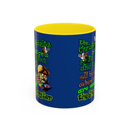 christmas spirits of boston - Accent Mug (dark blue)