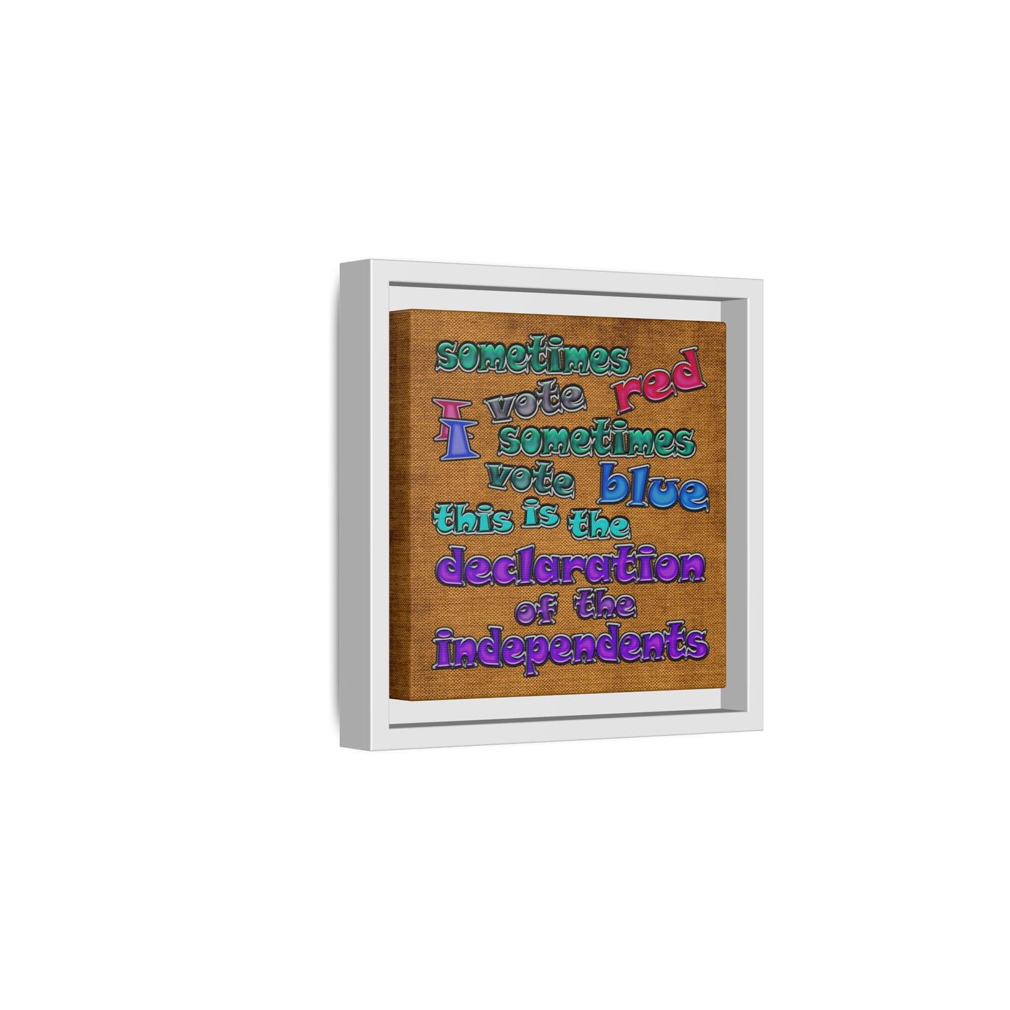 declaration of the independents - framed canvas art (brown papyrus)