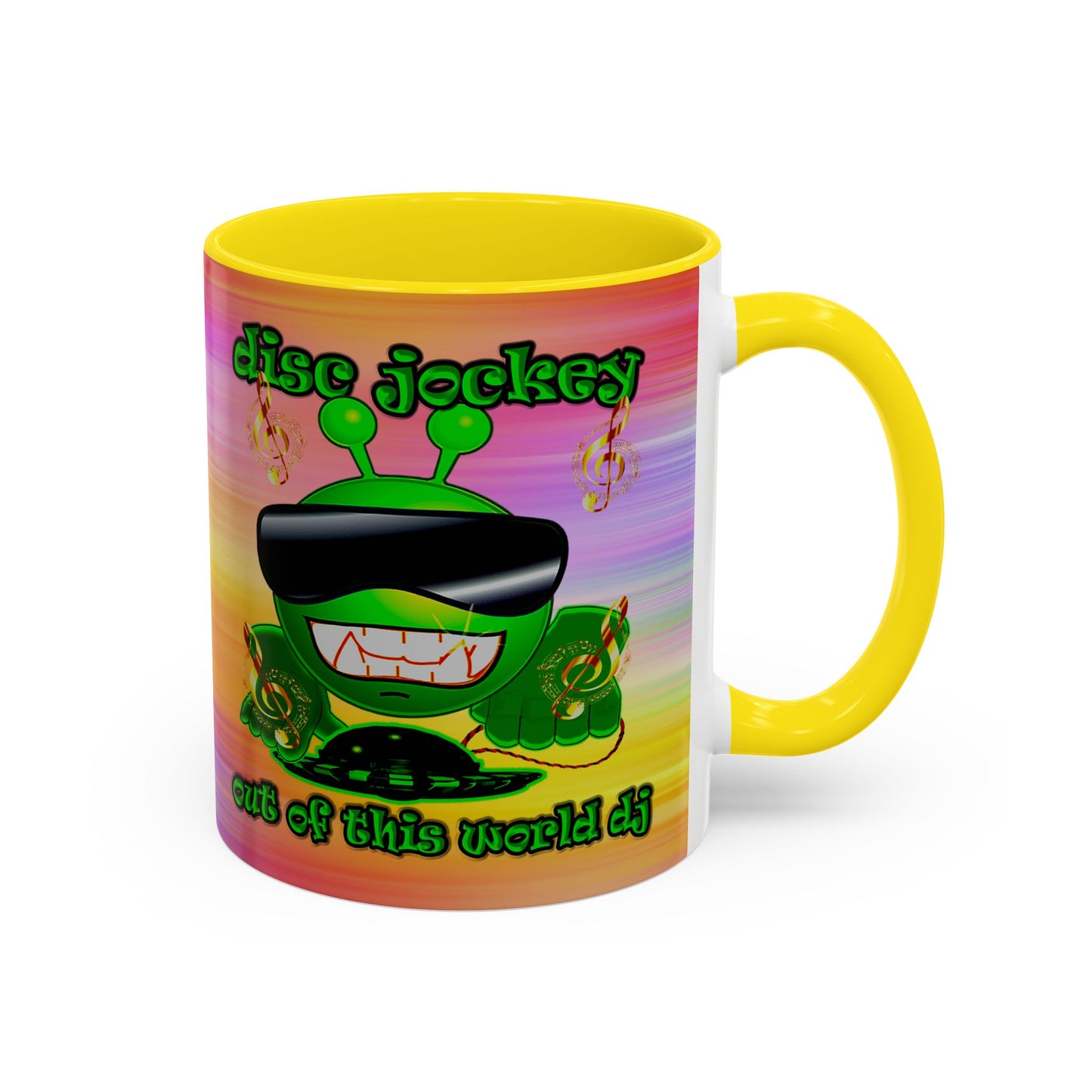 disc jockey - Accent Mug (color blur)