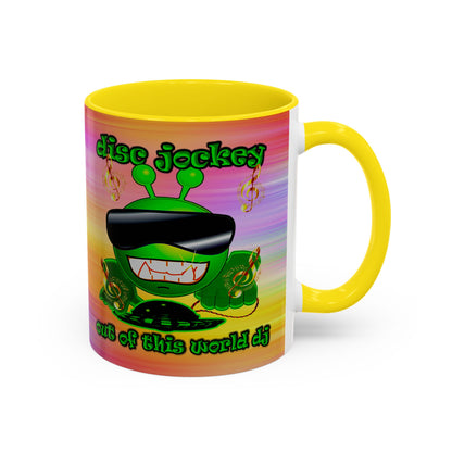 disc jockey - Accent Mug (color blur)