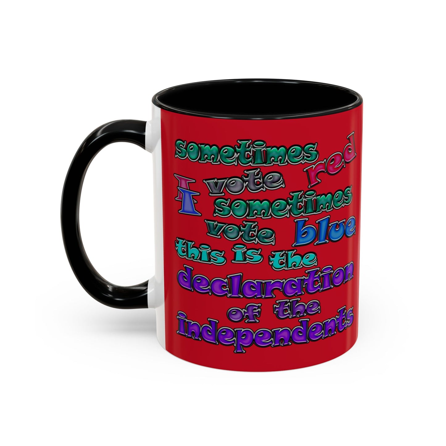declaration of the independents - Accent Mug (dark red)