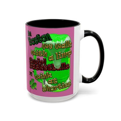 celtics logo - Accent Mug (light pink)