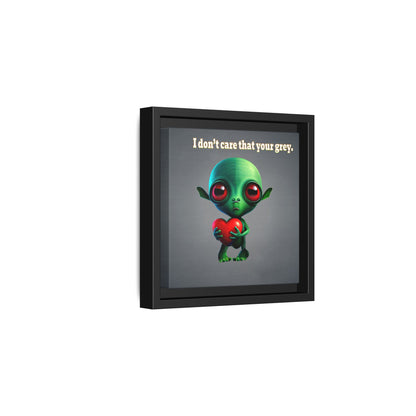 I don't care that your grey - framed canvas art (grey-light grey)