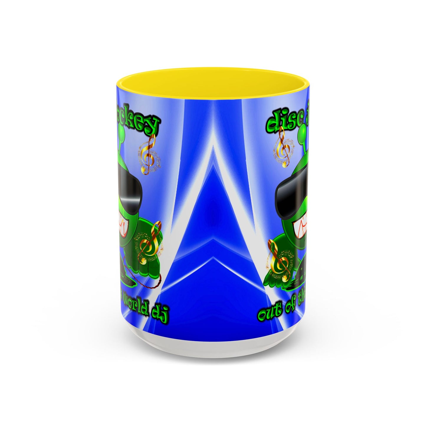 disc jockey - Accent Mug (blue-white wave)