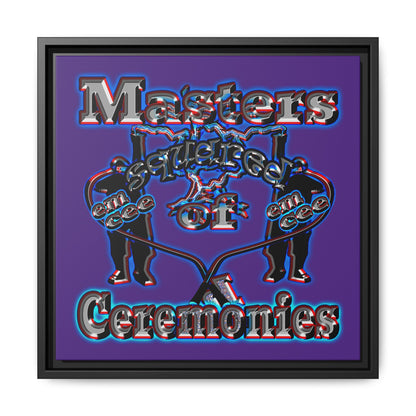 em cee squared - framed canvas art (purple)
