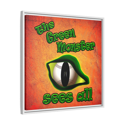 green monster - framed canvas art (burnt orange)