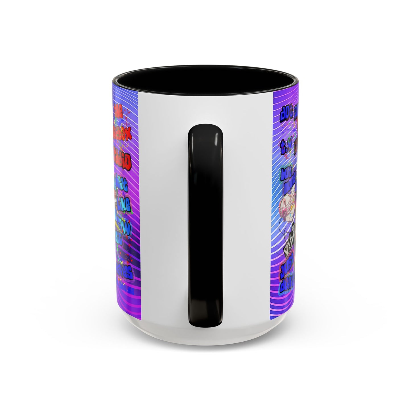 drop the beat - Accent Mug (purple wave)