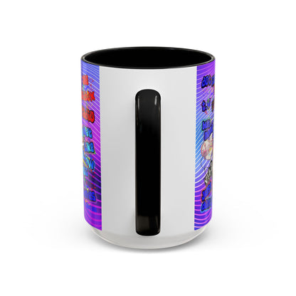 drop the beat - Accent Mug (purple wave)