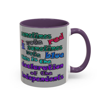 declaration of the independents - Accent Mug (light grey)