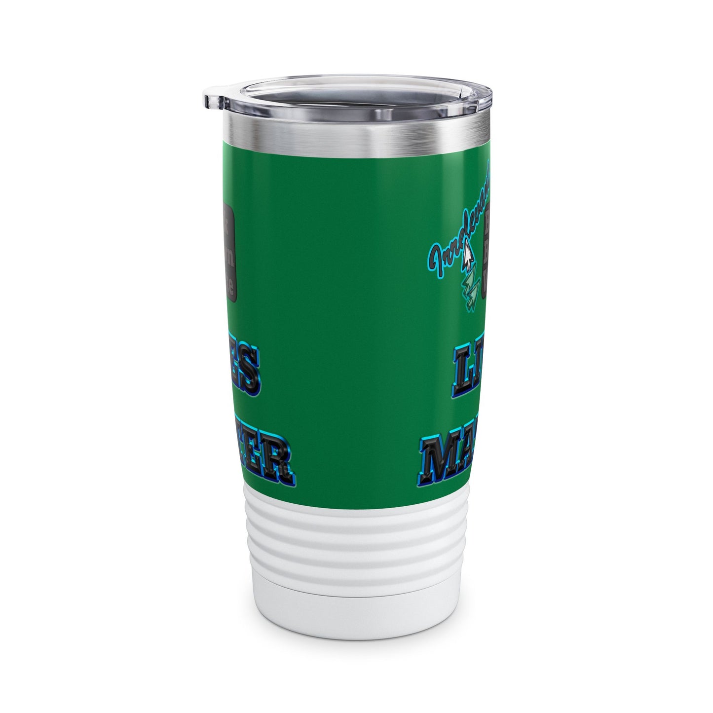 irrelevant - Ringneck Tumbler, 20oz (dark green)