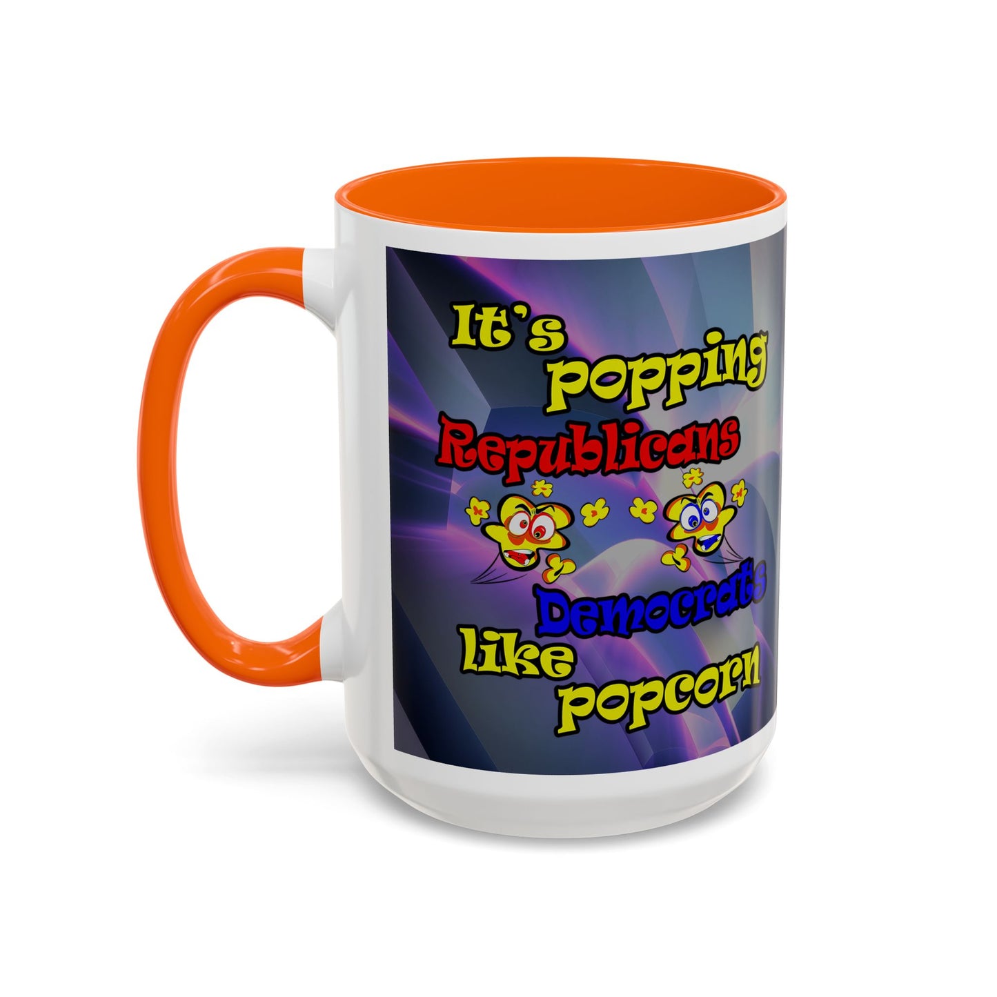 popping like popcorn - Accent Mug (grey-pink wave)