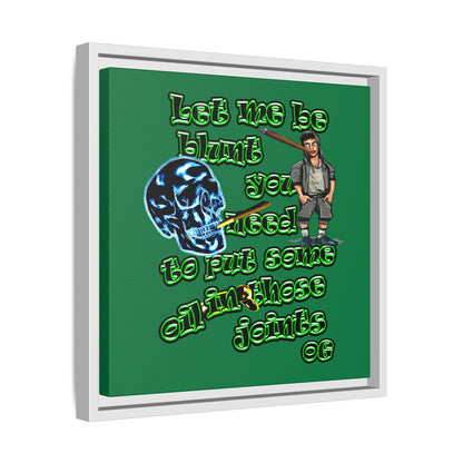 og - framed canvas art (dark green)