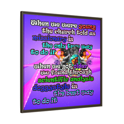 doggystyle - framed canvas art (purple-pink wave)