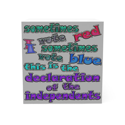 declaration of the independents - note cube (light grey)