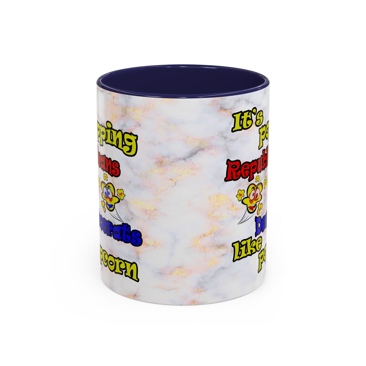 popping like popcorn - Accent Mug (white marble)