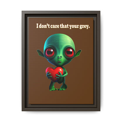 I don't care that your grey - framed canvas art (brown)