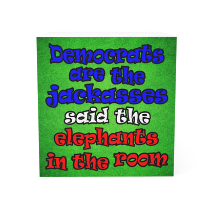 donkeys and elephants - note cube (green turf)