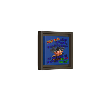 high noon - framed canvas art (dark blue)