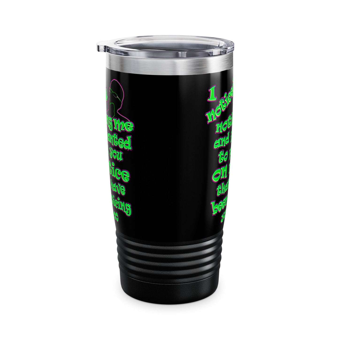 noticed you noticing - Ringneck Tumbler, 20oz (black)