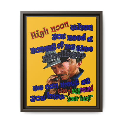 high noon - framed canvas art (yellow)