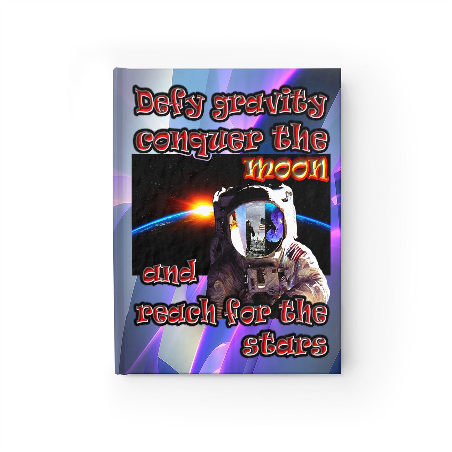defy conquer reach - journal-blank (grey-pink wave)