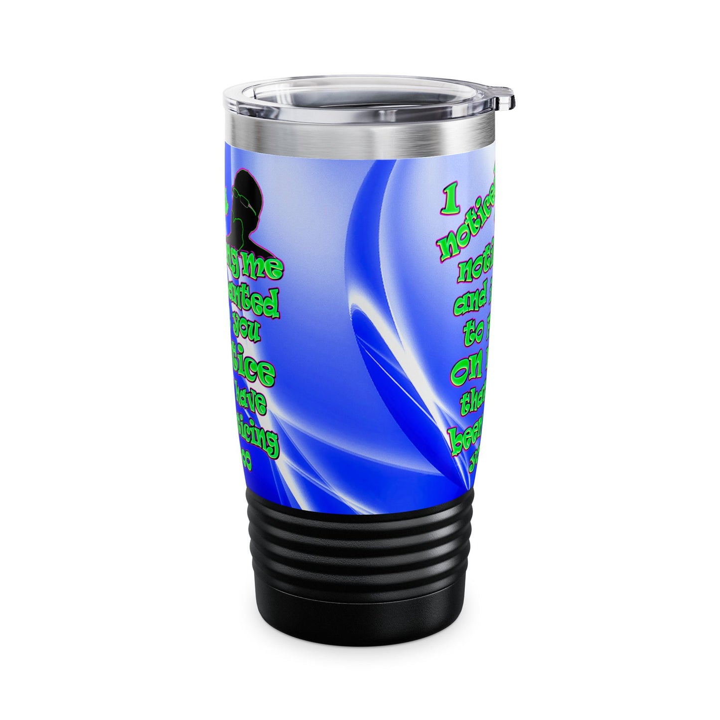 noticed you noticing - Ringneck Tumbler, 20oz (blue-white wave)