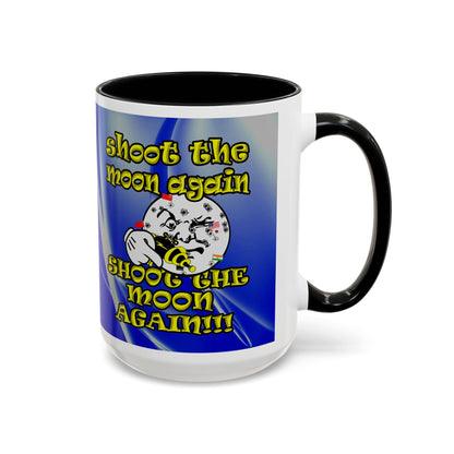 shoot the moon again - Accent Mug (blue-white wave)