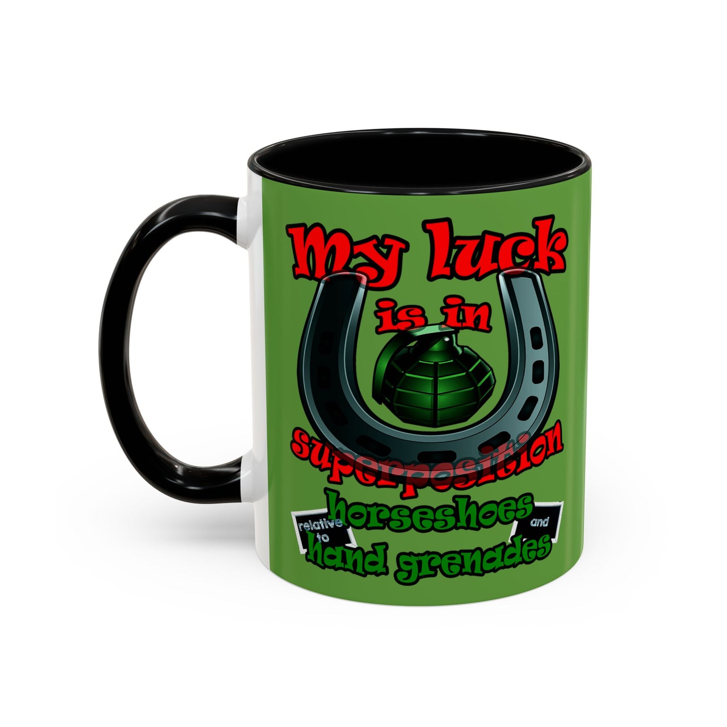 my luck - Accent Mug (green)